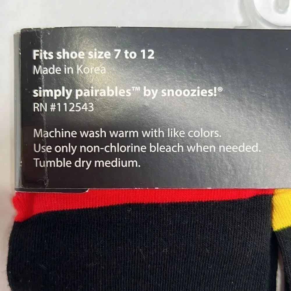 Snoozes cozy simply pairables hotdog and hamburger mustard and ketchup socks NWT